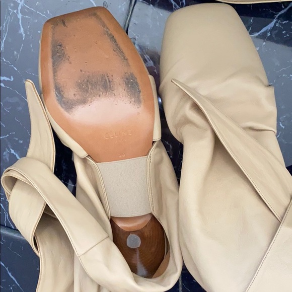 Celine (old) wrapped backless ankle boot beige - Picture 6 of 10